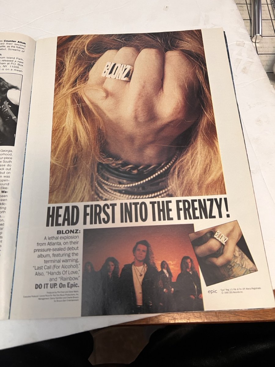 1990 #hairmetal ad for the self-titled album from the band Blonz. This is obscure shit. #Blonz