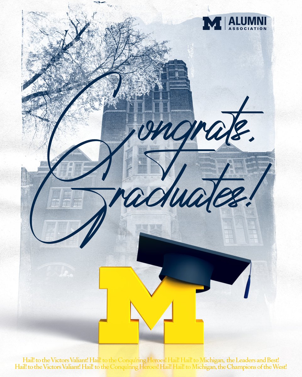 It's such a special achievement to be a graduate of the University of Michigan. We're so proud of all of our grads on this milestone! Forever #GoBlue!