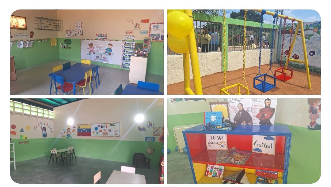 Las Bricomiles y el @MPPEDUCACION, entregaron totalmente rehabilitado el C.E.I El Trigal, en San José de Guanipa, estado Anzoátegui. #VenezuelaCalorPatrio @NicolasMaduro @_LaAvanzadora @delcyrodriguezv @Danielcustodio3 @MPPEDUCACION