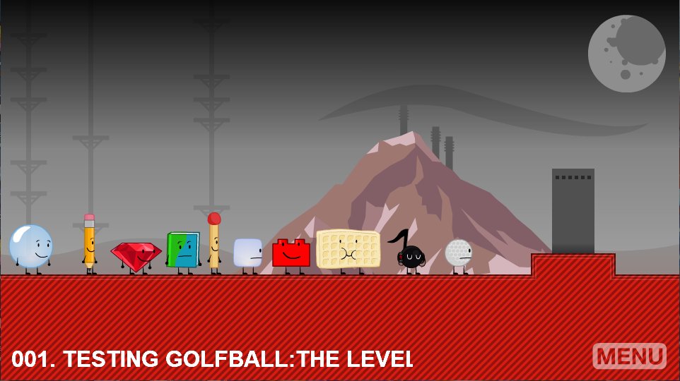 BFDIA 5b (extras), Stage 1: TESTING GOLFBALL: THE LEVEL
