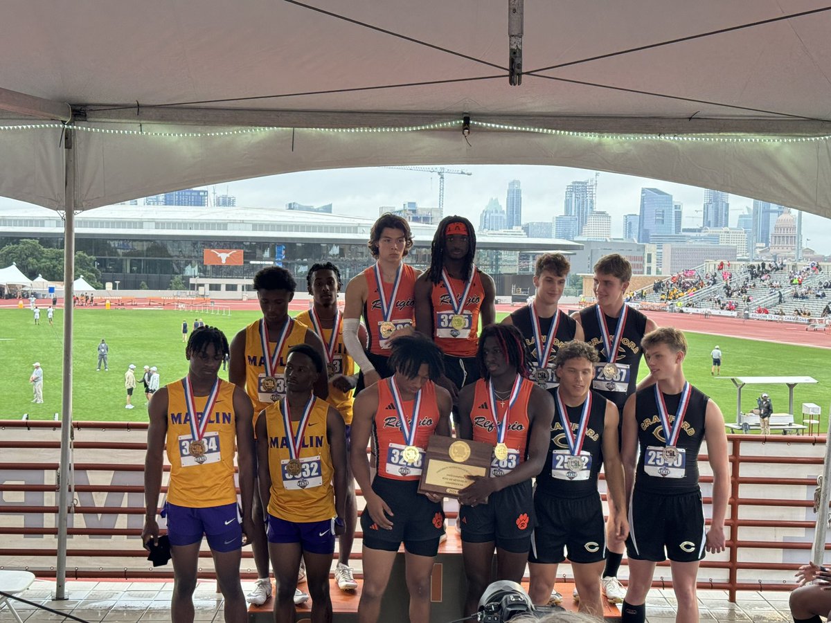 Congratulations to our Boys’ 4x100 2A bronze medalist! To have three sophomores and one senior win the bronze is phenomenal. The future is bright (and fast) for our @MarlinISDTX track and field team! #CommittedToExcellence