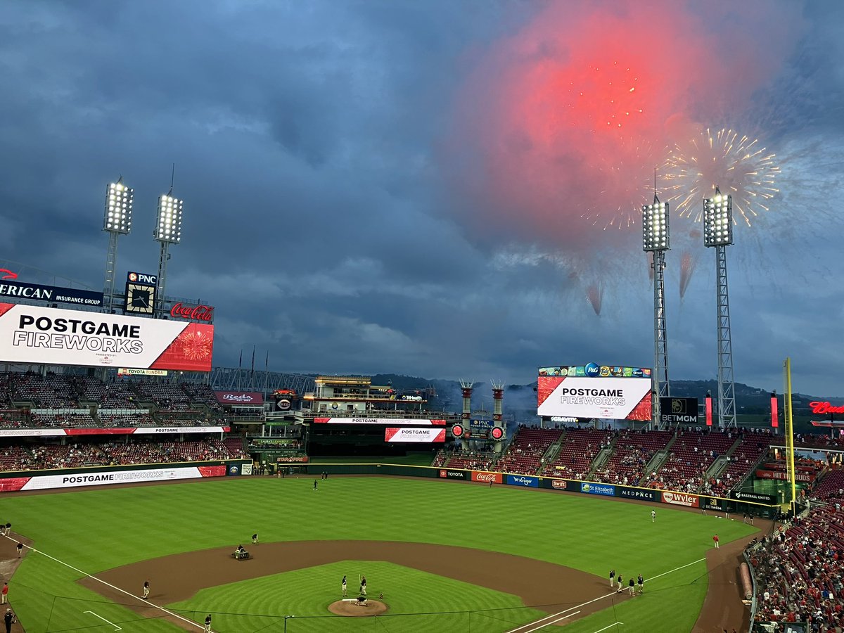 Cincinnati, Ohio: where the postgame fireworks happen pregame.