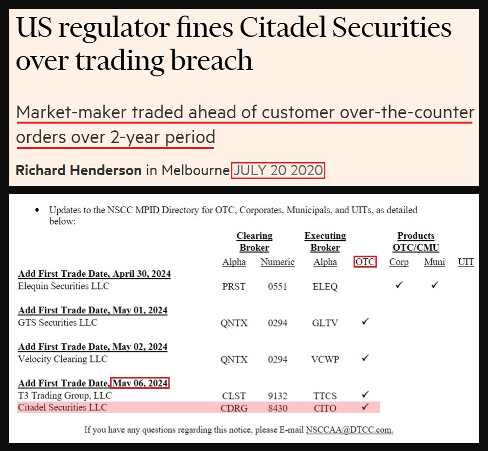 Looks like Citadel is about to go HAM in the OTC Market (again) - effective Monday⚠️