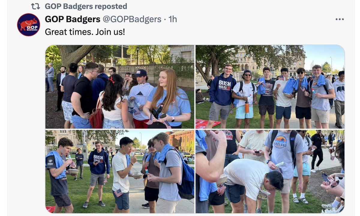 Only Scott Walker could promote 'Let's Huddle Under a Tree and eat Popsicles' as 'Party in the USA'.

😂🤣😂🤣😂

#Wisconsin #wipolitics #wisdems #wisgop #WISen