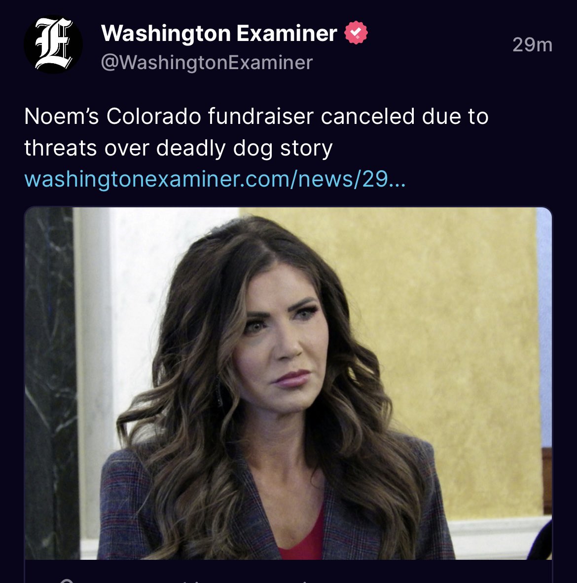 It was canceled because there was a massive, well-organized protest planned. She can spin it how she wants.