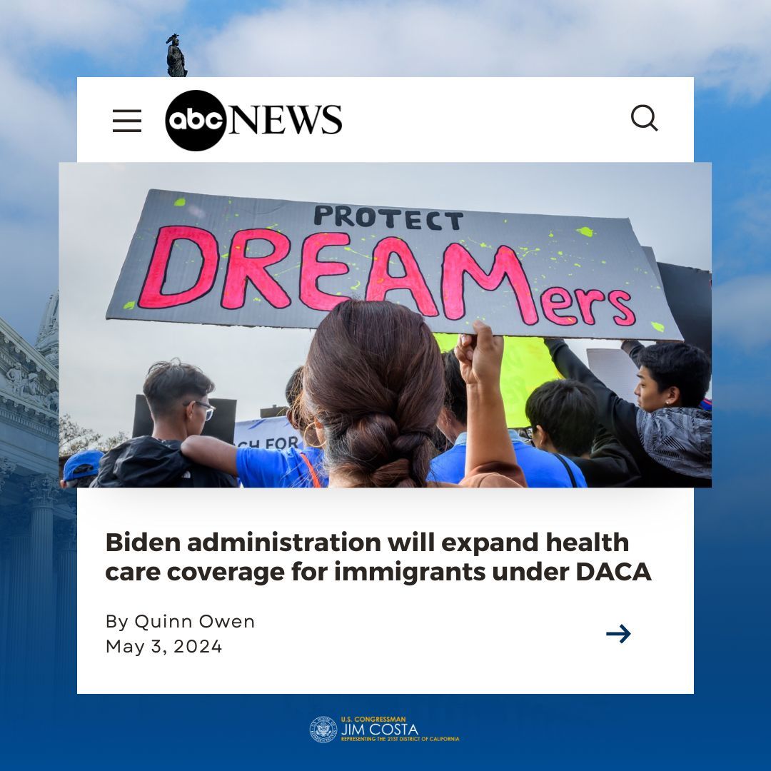Protecting and expanding healthcare access is a top priority. Today's final rule ensures that DACA recipients have the opportunity to access affordable, quality healthcare coverage.