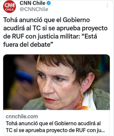 Aquí se comienza a caer el FALSO APOYO DEL GOBIERNO A CARABINEROS