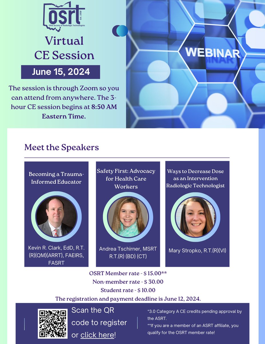 TheOSRT's tweet photo. Join the OSRT for a 3 CE virtual event on Saturday, June 15. More info and registration can be found here: https://t.co/0KC5GLos3h https://t.co/DOkihdENYI