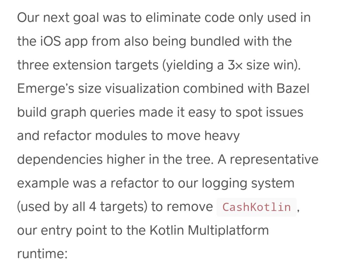 androiddevnotes's tweet photo. Reducing the Size of Cash App for iOS
(https://t.co/EDPHsydhAE) https://t.co/5w66nWeIlL
