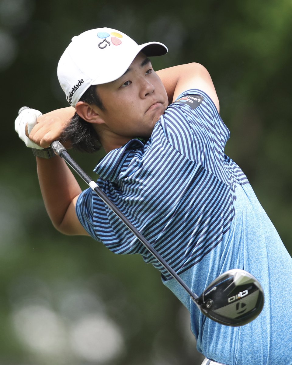 16-YEARS-OLD. PLAYING THE WEEKEND. Kris Kim shoots back to back rounds of 68-67 in his professional debut to become the youngest golfer since 2013 to make the cut on Tour. Keep it going this weekend, Kris! #TeamTaylorMade