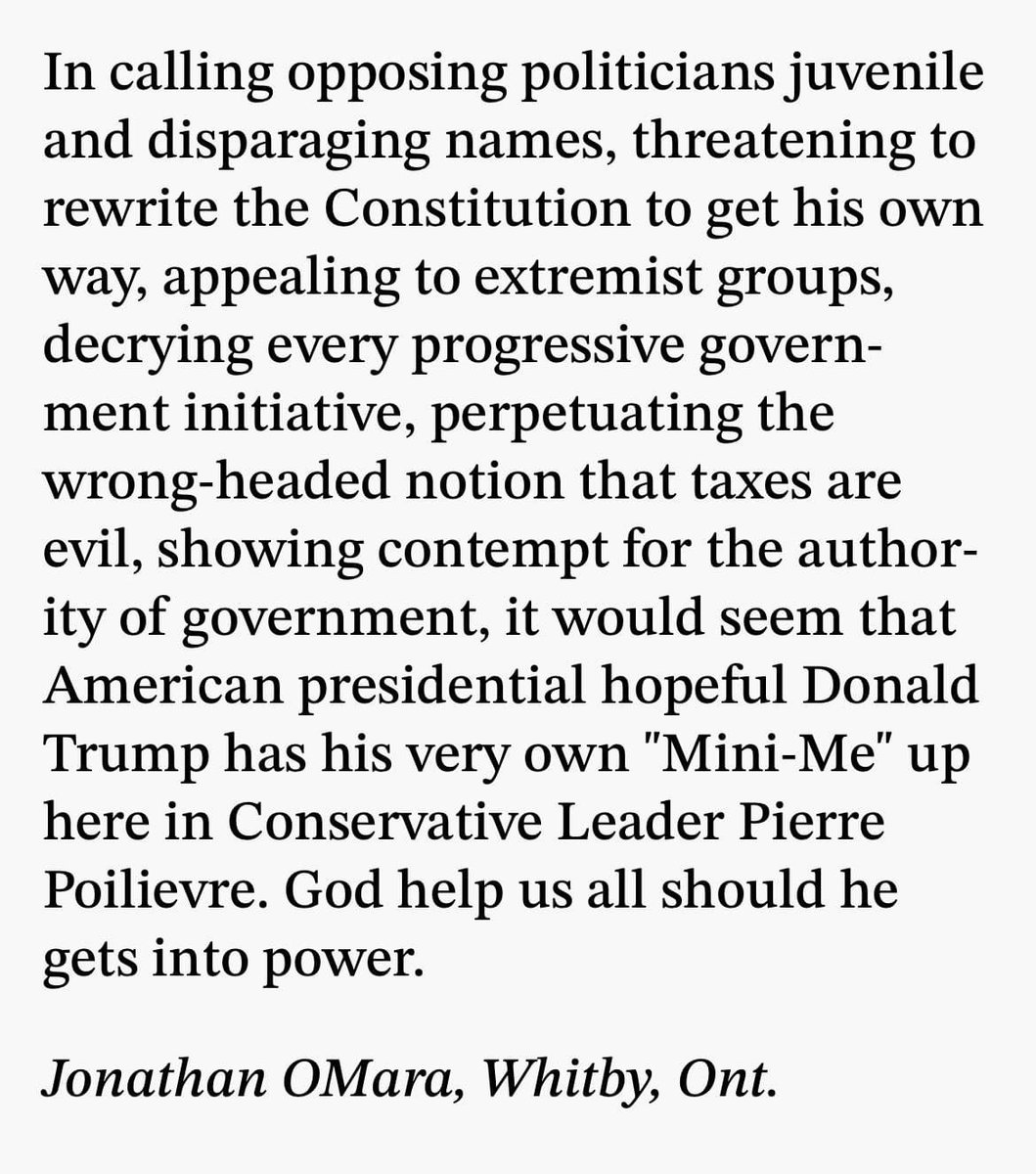 Toronto Star letter to the editor - speaks truth. #MapleMAGA #KeepFighting
