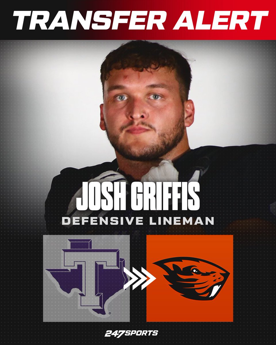 The expectation is that former Tarleton State standout defensive lineman Josh Griffis is going to transfer to Oregon State, a source tells @247Sports. Griffis, who began his college career at Florida State, had seven sacks for Tarleton last season. 247sports.com/player/josh-gr…