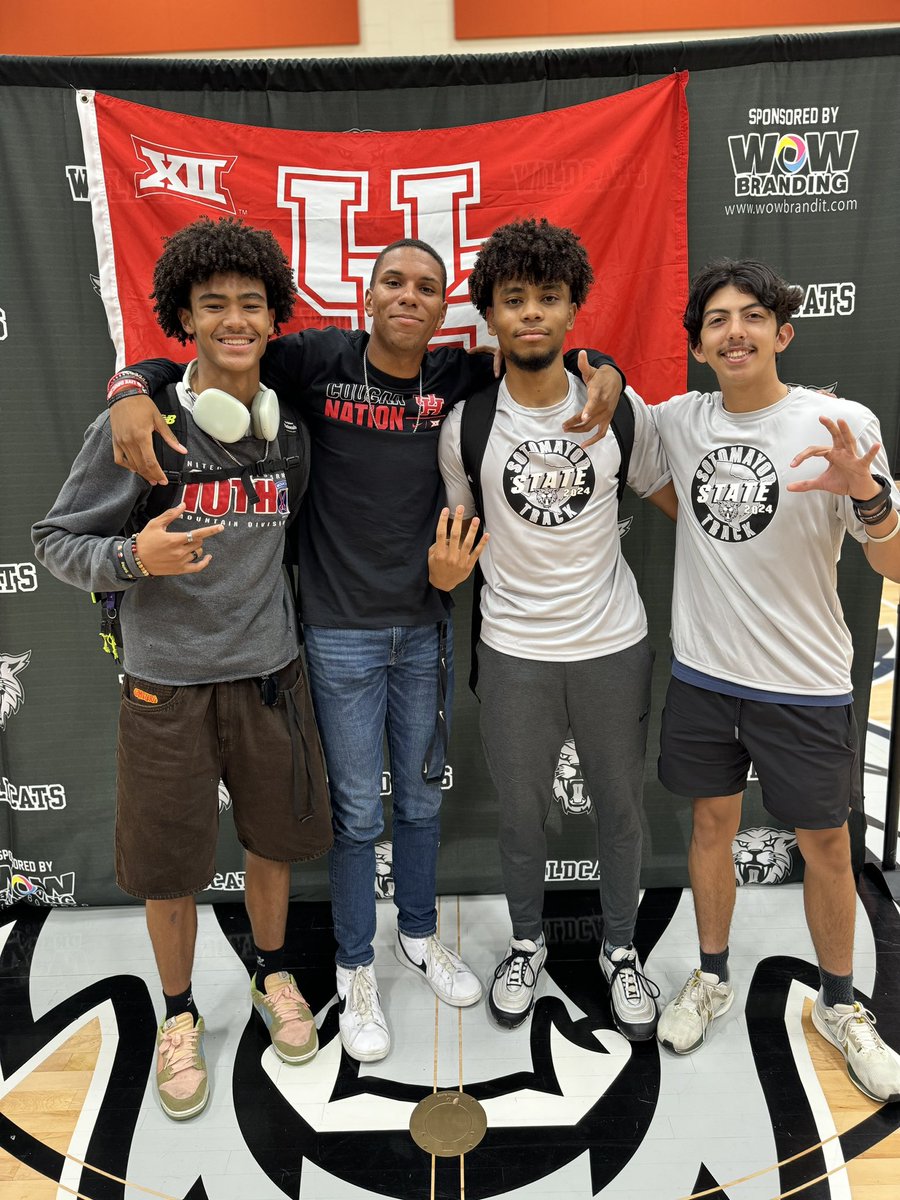 Elijah is officially a Houston Cougar!! The impact you have made on Sotomayor Track will last forever! We cannot wait to see what you accomplish the next four years and beyond! ❤️🤩 @UHCougarTF got a GREAT one! #HTownSpeedCity @Carl_Lewis