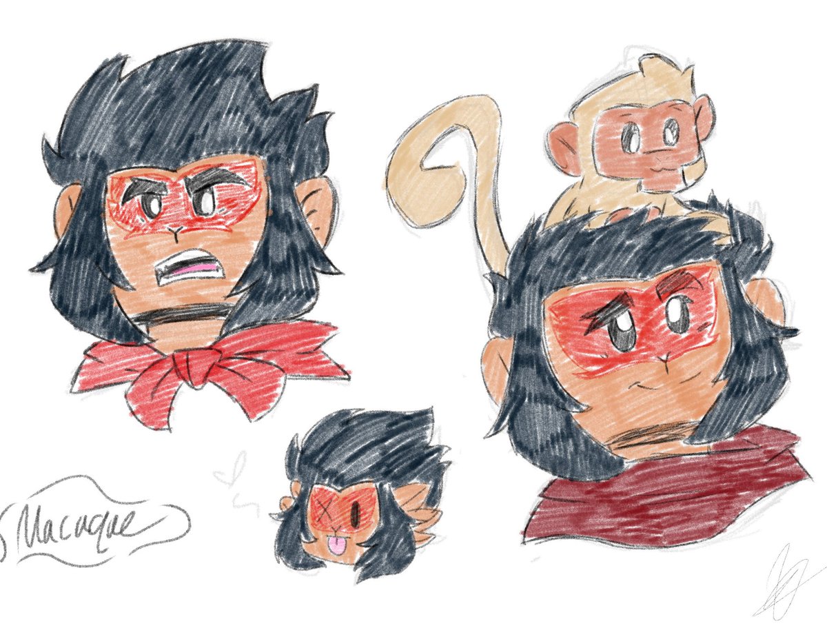 Old macaque doodles