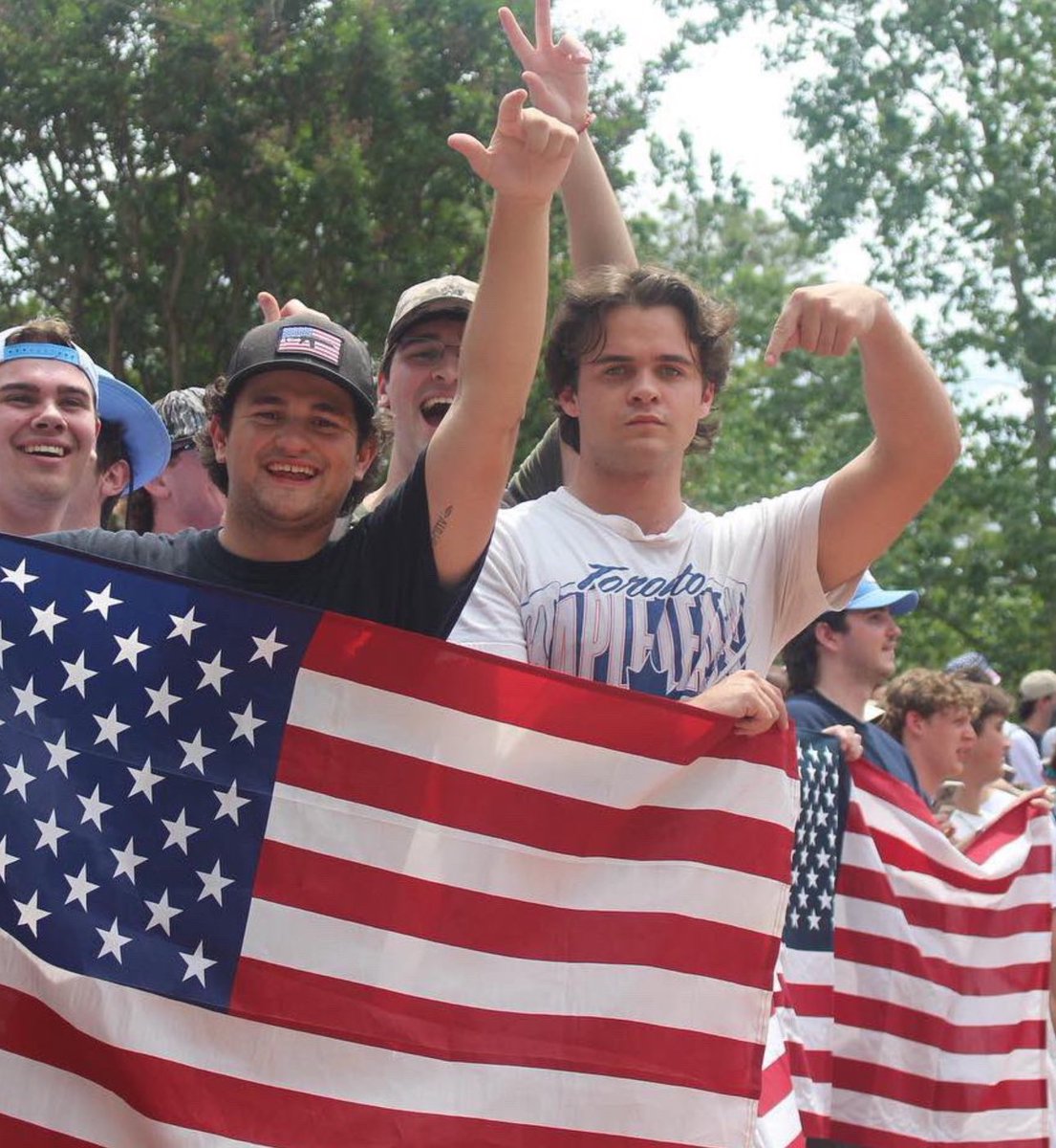 The college protestors are accidentally inspiring thousands of young kids to become more patriotic. Beautiful thing to see. The United States is the only country in the world with a line out the door of people trying to get in. God Bless the USA 🇺🇸