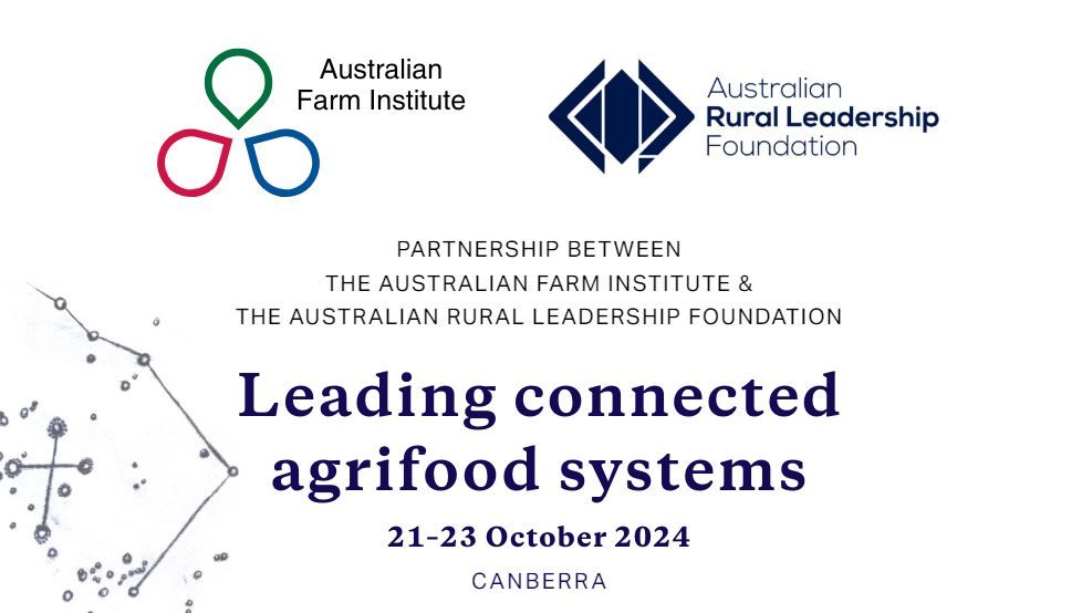 SAVE THE DATE: 21 - 23 October 2024
Join the AFI and <a href="/ARLFNews/">ARLF</a> in the nation's capital in October for a 3-day program of interconnected events which will focus on leadership, policy, capacity &amp; strategic goals for ag and rural Australia. More info coming soon. #AusAg #ThisisAusAg