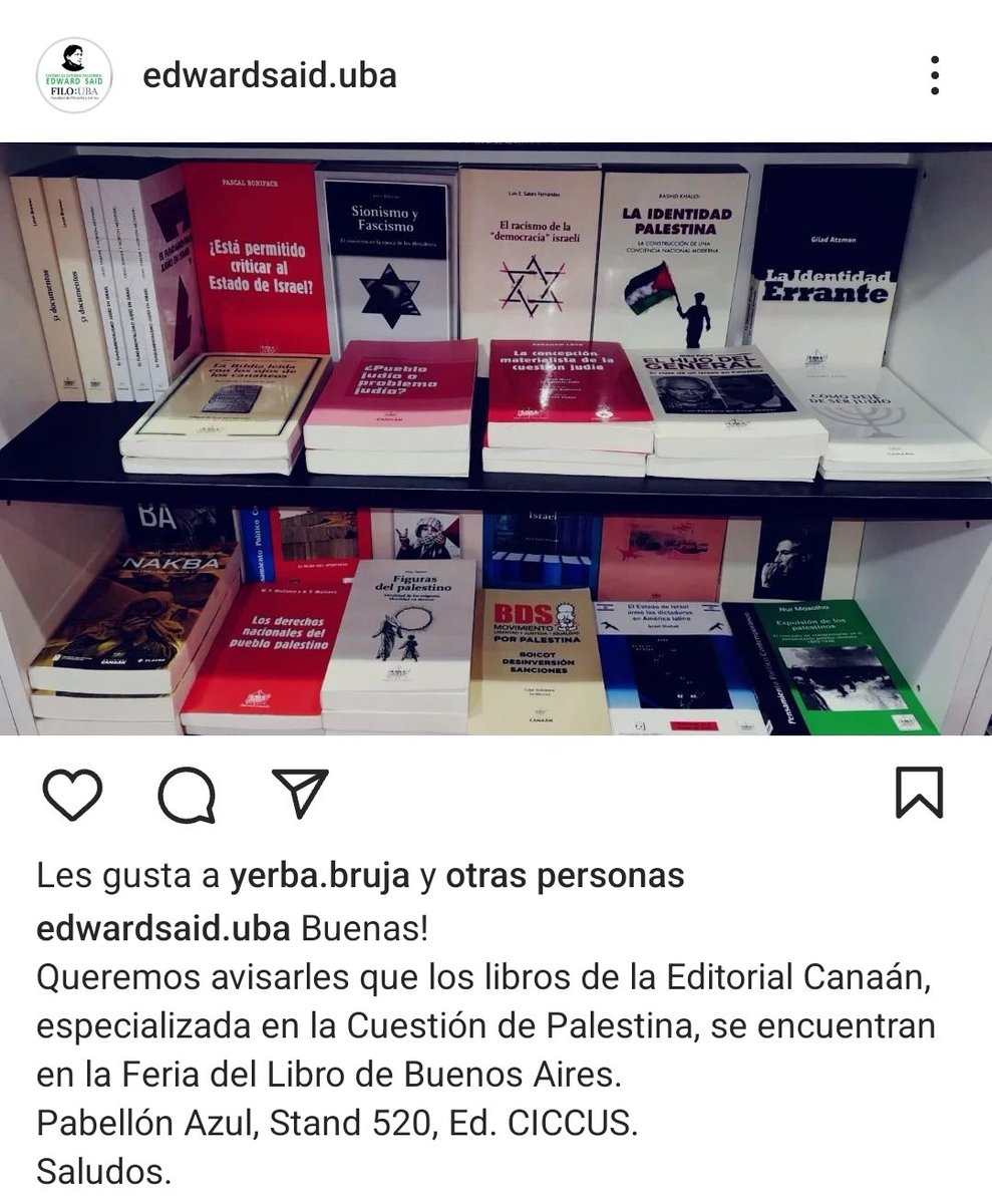 Miren esto con atención

En la Feria del Libro este stand vende los libros de una editorial especializada en la cuestión palestina y resulta que el 99% de los libros son sobre Israel y los Judíos. 

Saben por qué?

Porque nunca existieron los palestinos hasta su invento en 1964