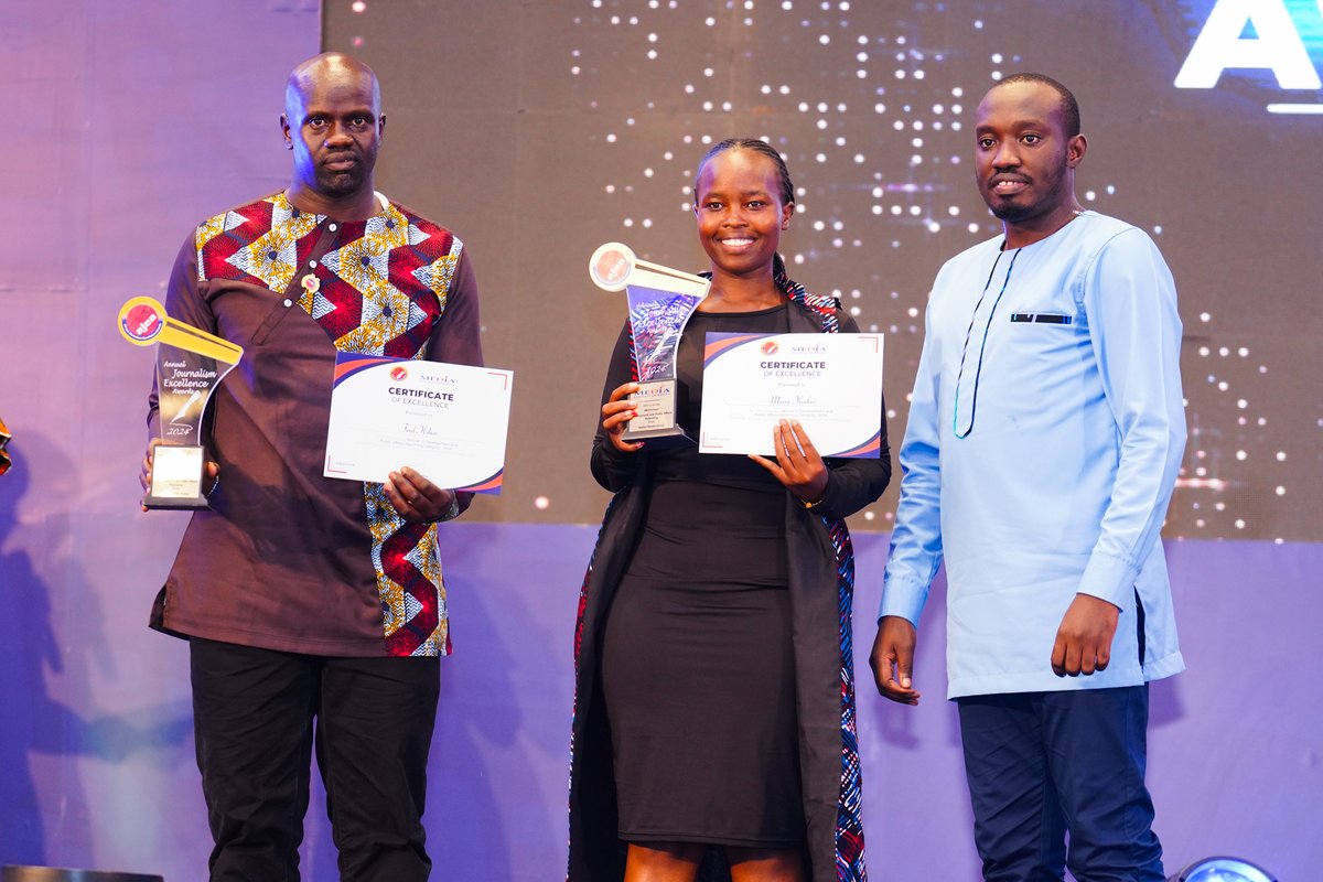 MediaCouncilK's tweet photo. For voicing change and shedding light on crucial issues the award for Development and Public Affairs Reporting goes to... Radio Category- @MicKwena, Deutshe Welle, TV Category- @WaihigaMwaura,Moses Mwakisha, Alfred Cheruiyot, Royal Media Service, Print Category- Mercy Koskei, Fred Kibor, @nationmediagrp Digital Category-Moraa Obiria #AJEA2024