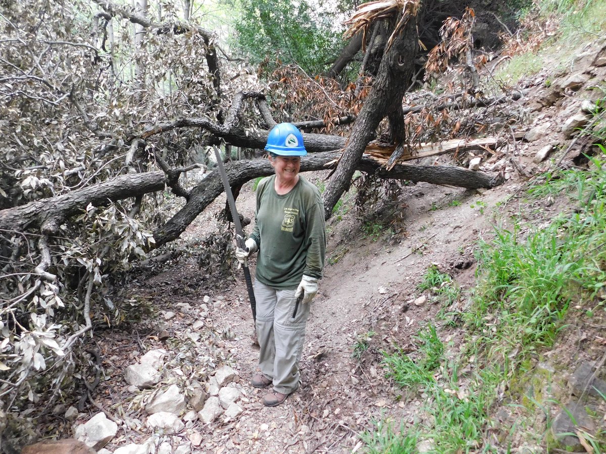 Trail-working volunteers are usually happy :) Even when it's wet, mud, snow, sunburn, poison oak, bees... Always happy :)