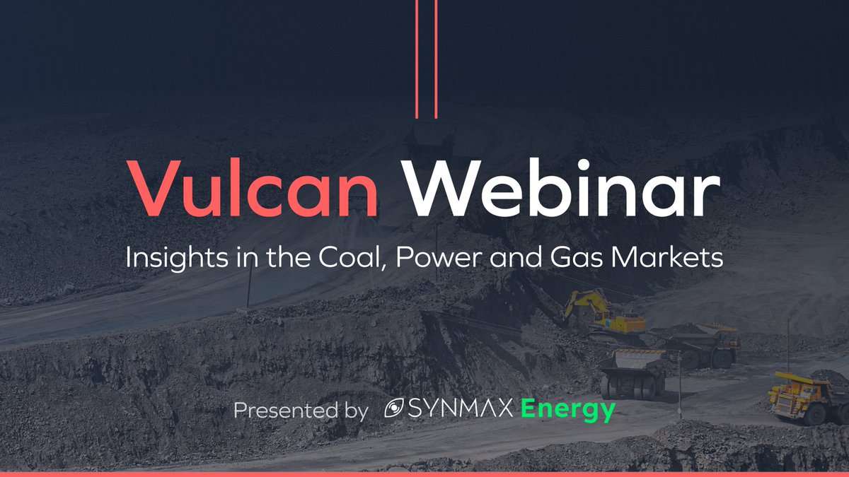📢 Join our Vulcan Webinar on May 10 at 10 AM ET! Dive into the latest trends in the coal, power, and gas markets with our advanced analytical tool, Vulcan. 🛠️🔍 Don't miss out! Register now: event.webinarjam.com/register/13/1y… #EnergyMarket #Webinar