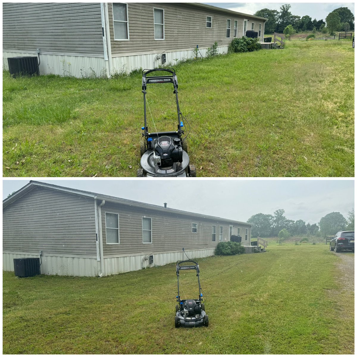 This afternoon, I had the pleasure of mowing Mr. and Mrs. Parris' lawn while they rested inside. Making a difference, one lawn at a time.