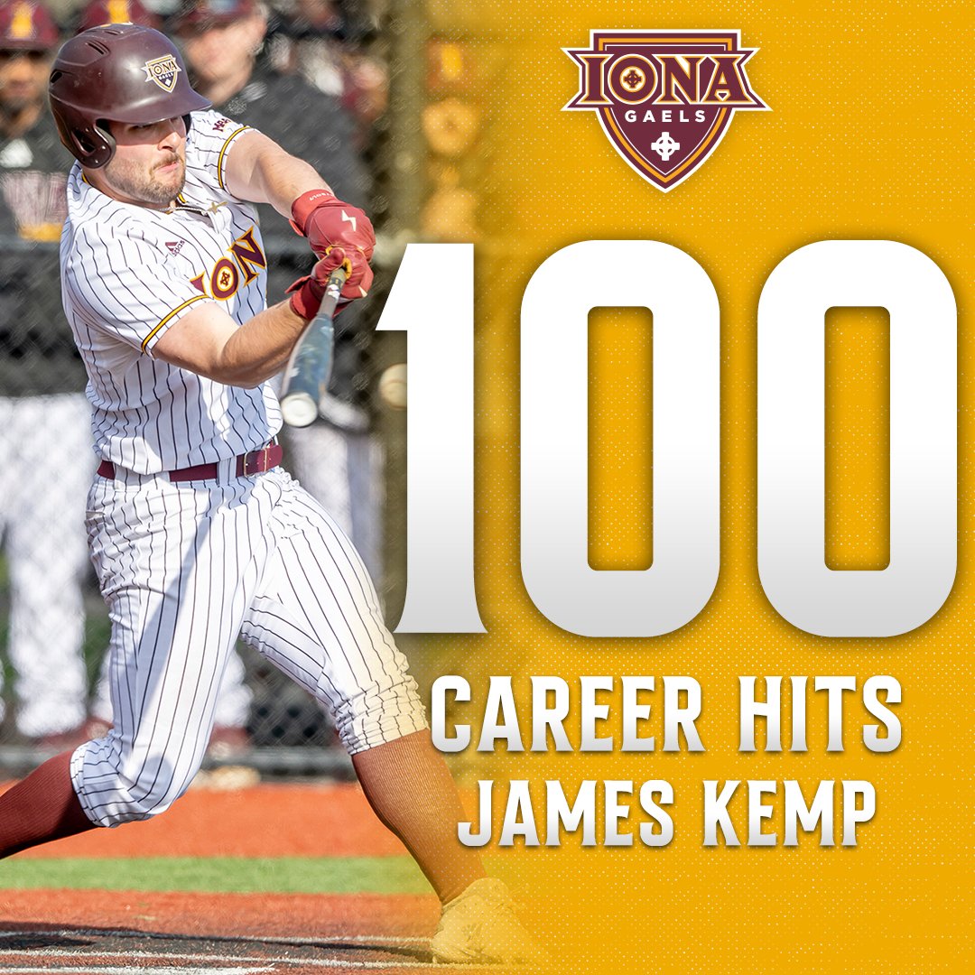 𝘾𝘼𝙍𝙀𝙀𝙍 𝙈𝙄𝙇𝙀𝙎𝙏𝙊𝙉𝙀 Congrats to first baseman @KempJimmy13 on reaching 100 career hits in today’s win at Villanova! 👏👏👏 #GaelNation