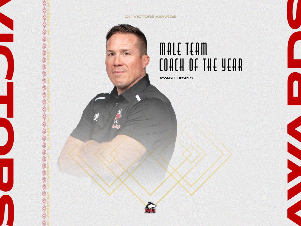 Ryan Ludwig of @NIUWrestling earns Male Team Coach of the Year!