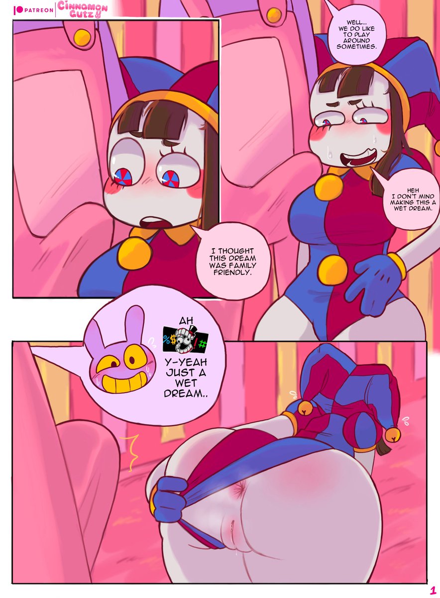 Public release! 

Pomni x Jax comic I post more content and wips on P@treon<3