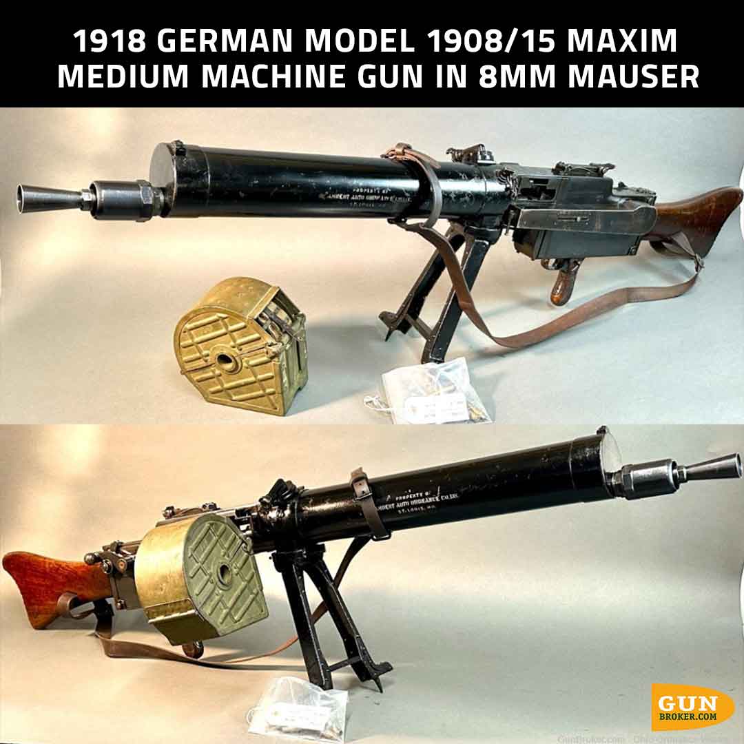 Check out this 1918 German Model 1908/15 Maxim medium machine gun in 8mm Mauser for #FullAutoFriday
💥 See it here: bit.ly/4dAteQa