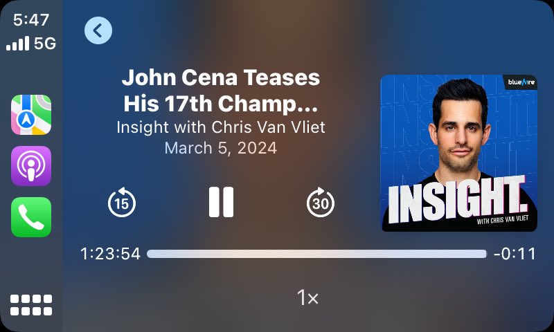 Made a lengthy drive today and decided to finally start listening to some podcasts. I started with @ChrisVanVliet and #insight with his guest @JohnCena and I gotta tell you that it’s great but humbling. No matter the success and no matter the struggles: #behumble #begrateful