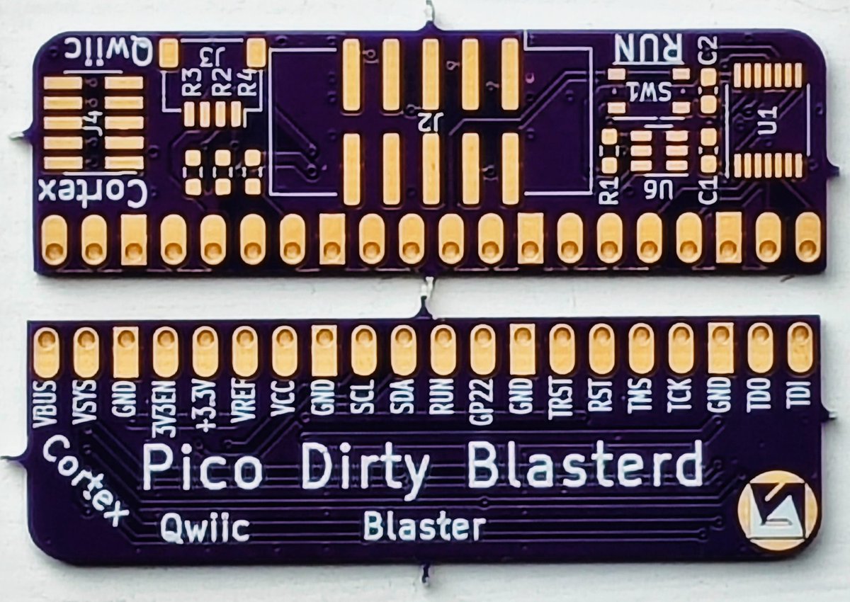 More perfect purple pcb's from @oshpark Looks like I have some soldering to do. You can follow this #opensource project on GitHub steieio.github.io/pico-dirty-bla…