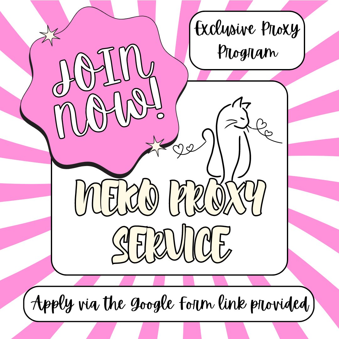 NekoProxyInfo's tweet photo. 📢Exclusive Proxy Program: Neko Proxy Service 
Now accepting membership applications❕

🐱 Group and private merch orders
🐱 Box splits and trading services for random merch
🐱 FREE storage service
🐱 Japan-only purchase bonuses
🐱 Personal, direct contact for peace of mind https://t.co/6CwImb3wsz