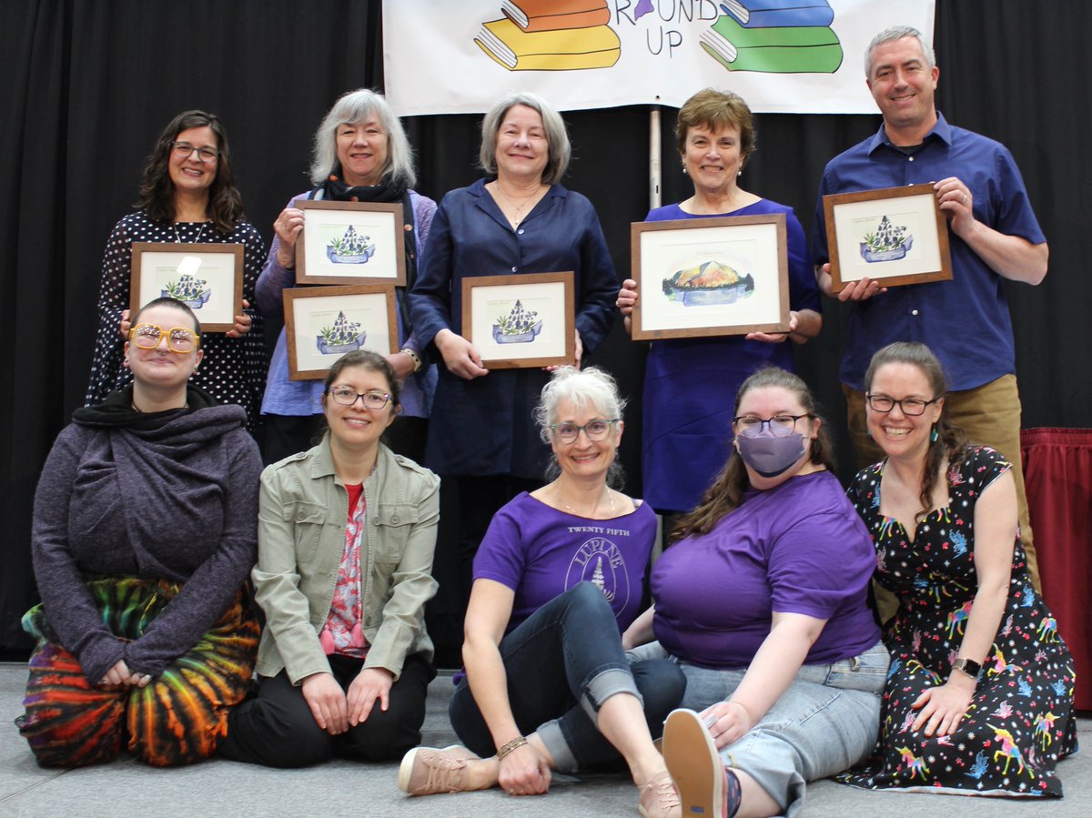 Congrats to @PuddleReader on her Lupine Award for 'The Lobster Lady' and wonderful keynote speech at #Maine's Reading Round Up Library Conference on May 1st. And to Jaime Hogan the illustrator too!