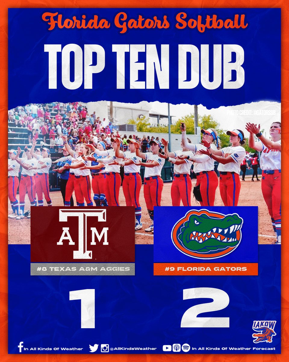 FLORIDA SOFTBALL WINS A TOP TEN SHOWDOWN ON A FRIDAY NIGHT!!! #GoGators