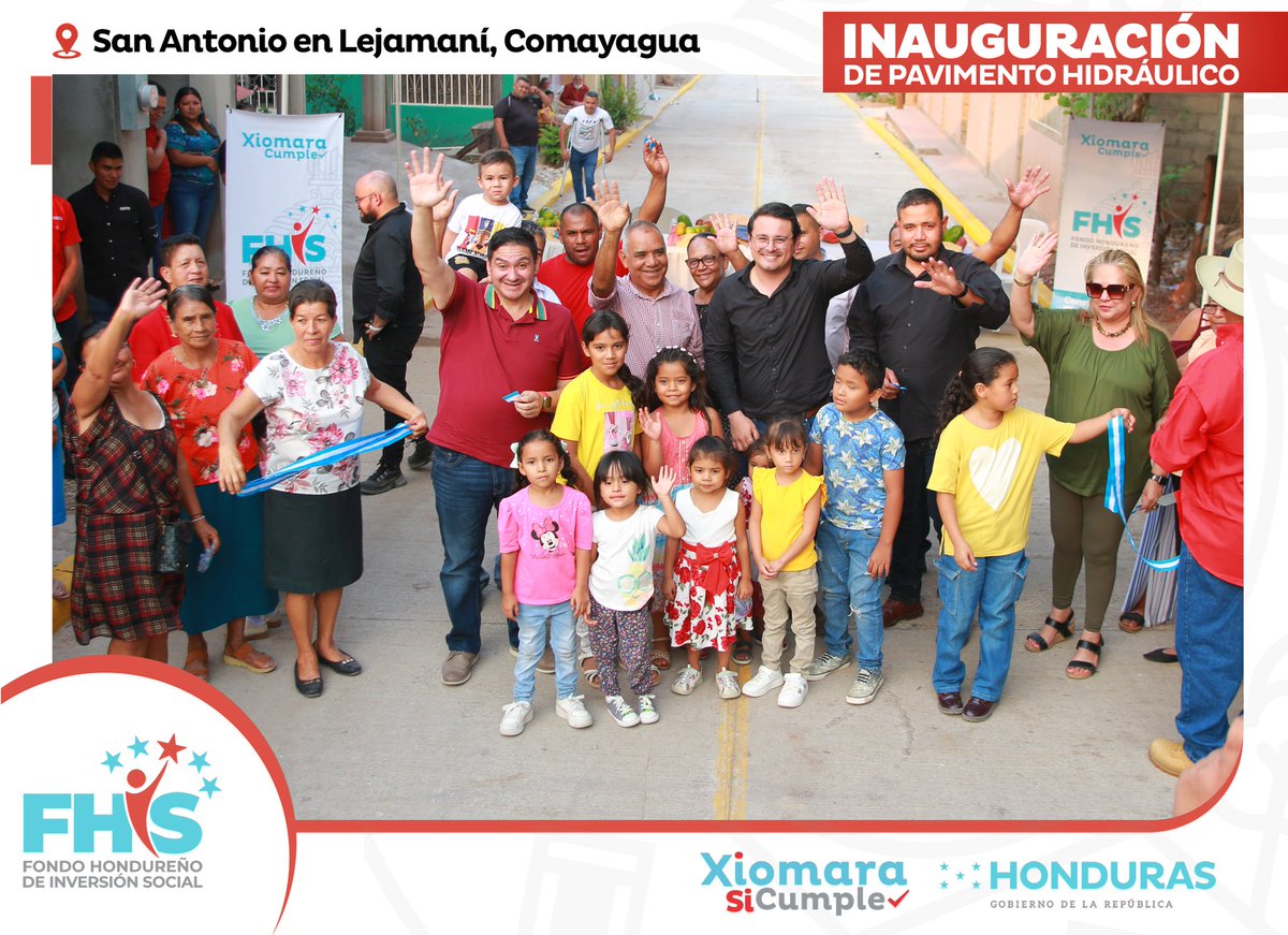 50 años esperaron los habitantes del Barrio San Antonio, Lejamaní, Comayagua para la pavimentación vial. Cumpliendo el mandato de la Presidenta <a href="/XiomaraCastroZ/">Xiomara Castro de Zelaya</a> él Ministro del FHIS <a href="/warren_ochoa/">Warren Ochoa Orellana</a> este día entregó la obra concluida de pavimentación a los más de 6 mil habitantes.