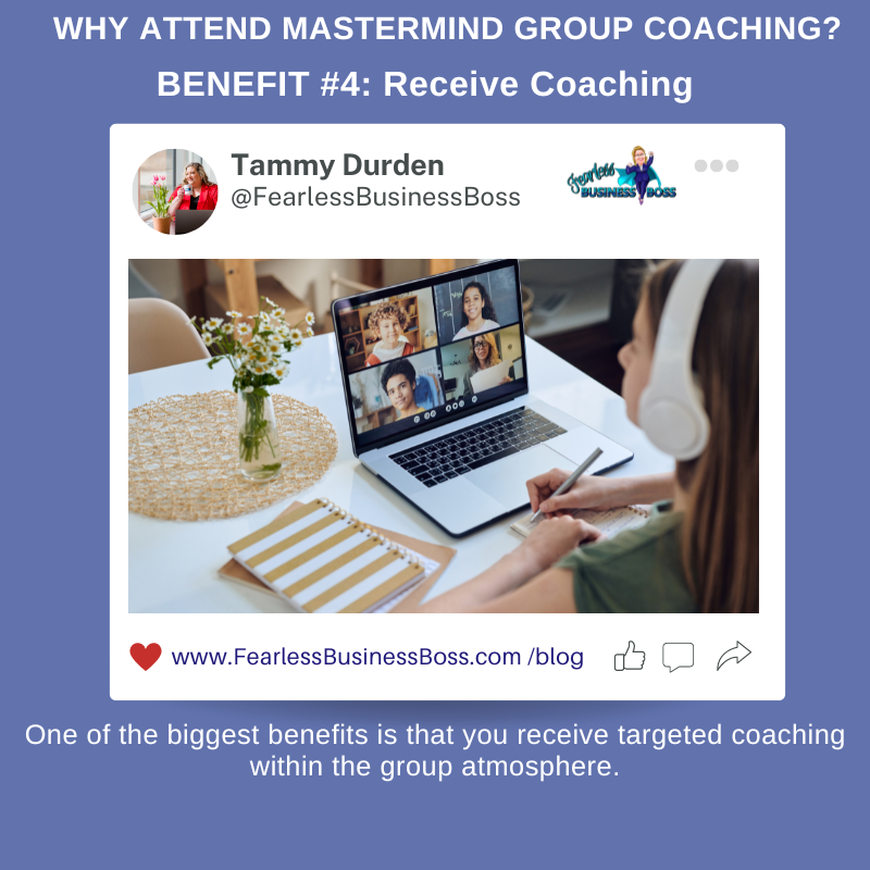 🌟 Wanna get better at what you do? Join a mastermind group coaching! 🚀 Here's why it rocks: Get personalized coaching! 🔥 
#Mastermind #groupcoaching #GoalsCrushed #businesstips #Businesscoachforwomen #businessowner #fearlessbusinessboss