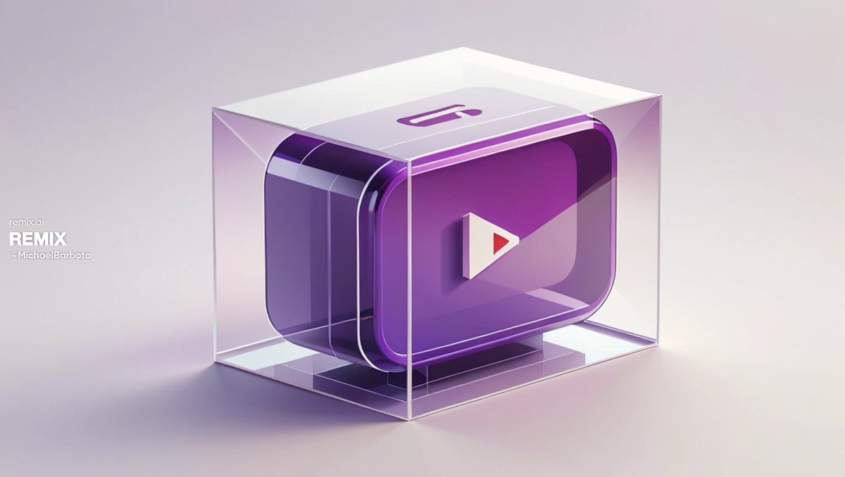 Un logo isométrico de YouTube #Remix #aigenerated #3DLogo