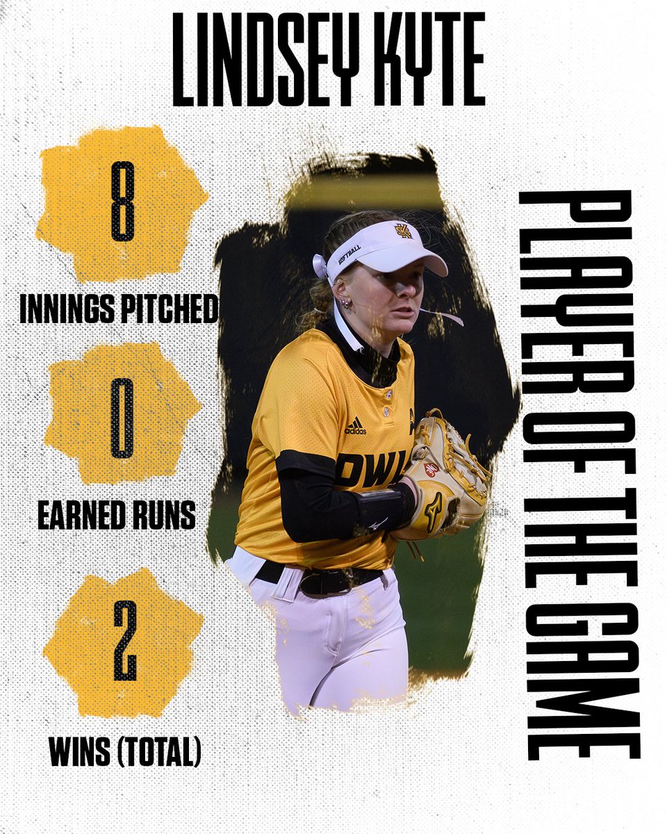 Our players of the game had career days ☣️ Lindsey Kyte: - Career high in innings pitched (8⃣) Stella Henry - 4⃣ hits in game two, tied for most in single game in her career #OneHeart | #HootyHoo🦉