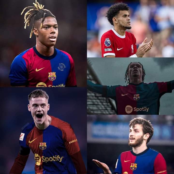 ELIGE 🔵🔴 Uno de estos 5 será el próximo extremo titular del Barça: Nico Williams (21🇪🇦) 50M€💰 Luis Díaz (27🇨🇴) 75/85M€💰 Florian Wirtz (20🇩🇪) 110/120M€💰 Xavi Simons (20🇳🇱) Cesión+80/90M€💰 Khvicha Kvaratskhelia (23🇬🇪) 80/90M€💰