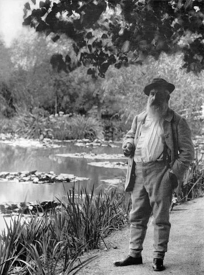 Claude Monet y sus lirios de agua en Giverny, 1905