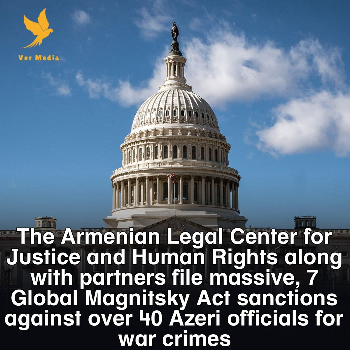 Seven Global Magnitsky Act sanctions cases have been filed with the United States Department of State and Treasury against more than 40 senior Azerbaijani officials by The Armenian Legal Center for Justice and Human Rights along with partners, the International and ⬇️