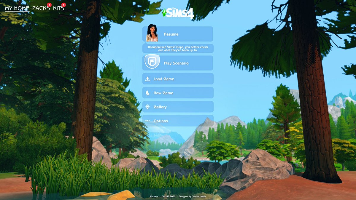 This main menu override mod for the sims is everything😩 #Sims4