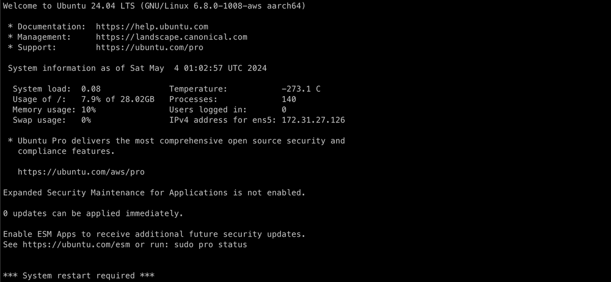 great to see that my EC2 instance is running at absolute zero for extracting the most performance out of those fiery ass latest-gen Intel chips 🫡