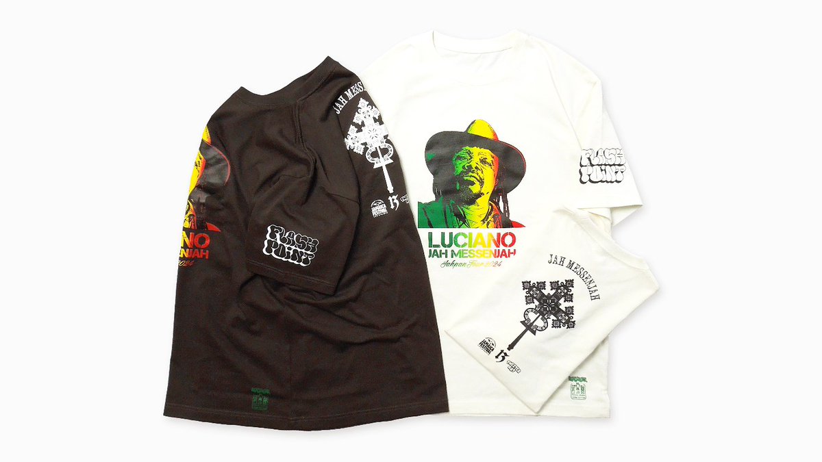 FLASHPOINT_Web's tweet photo. LUCIANO x BABYLONHUNTER x FLASH POINT -LUCIANO MESSENJAH JAPAN TOUR- LIMITED TEE🔥
知る人ぞ知る重鎮TWEETER ARTが描き下ろしたLUCIANO MESSENJAH TOURデザインをフロントとバックに配置し、左袖にFLASH POINT BOMBのロゴが入ったスペシャルな逸品です◎
https://t.co/qX3MumMhYT https://t.co/Auvx038mCD