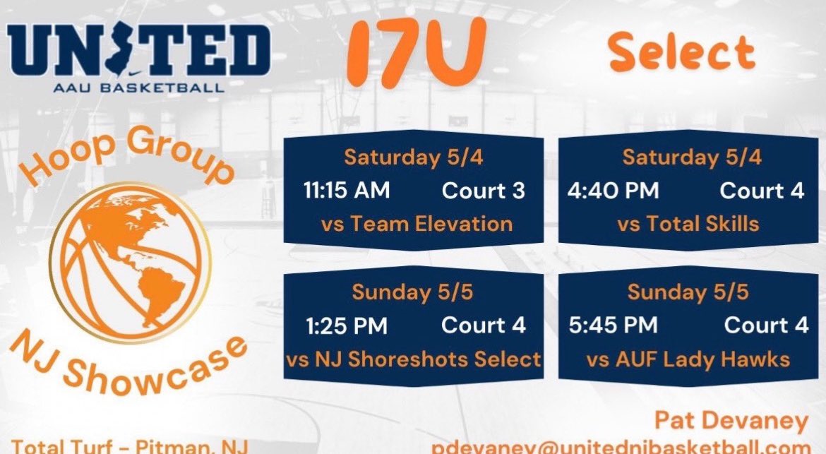 Alyssa Stridiron (@lyssaupnext) on Twitter photo Here’s My Schedule For This weekend!!
Excited to play with my team this week!
<a href="/DevaneyCoach/">Pat Devaney</a> <a href="/DanaWhite54/">Dana White</a> <a href="/unitedNJaau/">United NJ AAU</a> <a href="/NJLadiesHoops/">NJ Ladies Hoops</a> <a href="/EJayArrow/">E J 🏀</a> Here’s My Schedule For This weekend!!
Excited to play with my team this week!
<a href="/DevaneyCoach/">Pat Devaney</a> <a href="/DanaWhite54/">Dana White</a> <a href="/unitedNJaau/">United NJ AAU</a> <a href="/NJLadiesHoops/">NJ Ladies Hoops</a> <a href="/EJayArrow/">E J 🏀</a>