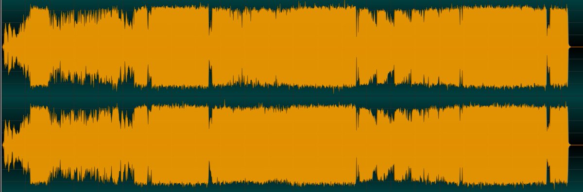 左) やさしさに包まれたなら／荒井由実　LUFS-12.98
右) 紅蓮華／LiSA　LUFS-8.53

上を開けないとアホ毛が届いてしまう？
気にせず-6dBで音を出すとのりになる。
耳で聴くと大きくなる。