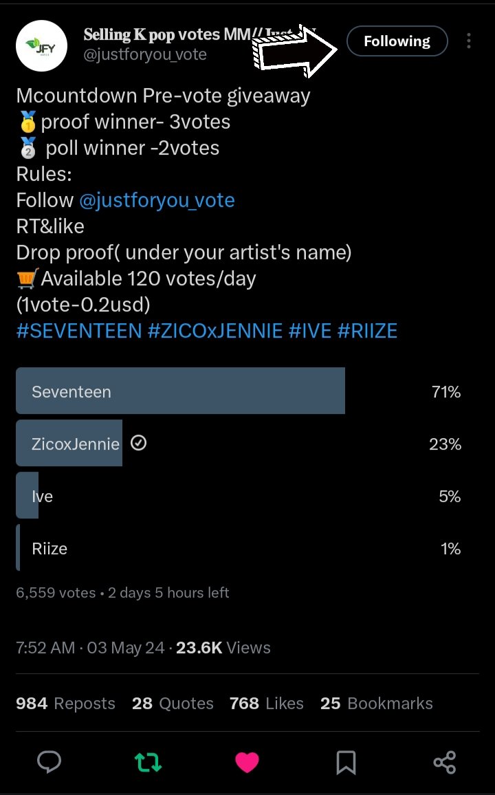 @justforyou_vote FOR #ZICO #JENNIE