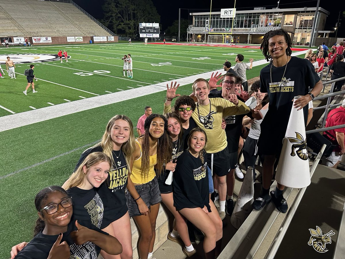 SprayberryHigh's tweet photo. Shoutout to our students who made the trip to Glynn Academy and cheered their hearts out!!!  Be safe coming home and let’s ALL be at McEachern on Thursday!  🖤💛⚽️
#GoingToTheShip
#shspositiveposting #wearesprayberry https://t.co/0gN2GjoHRj