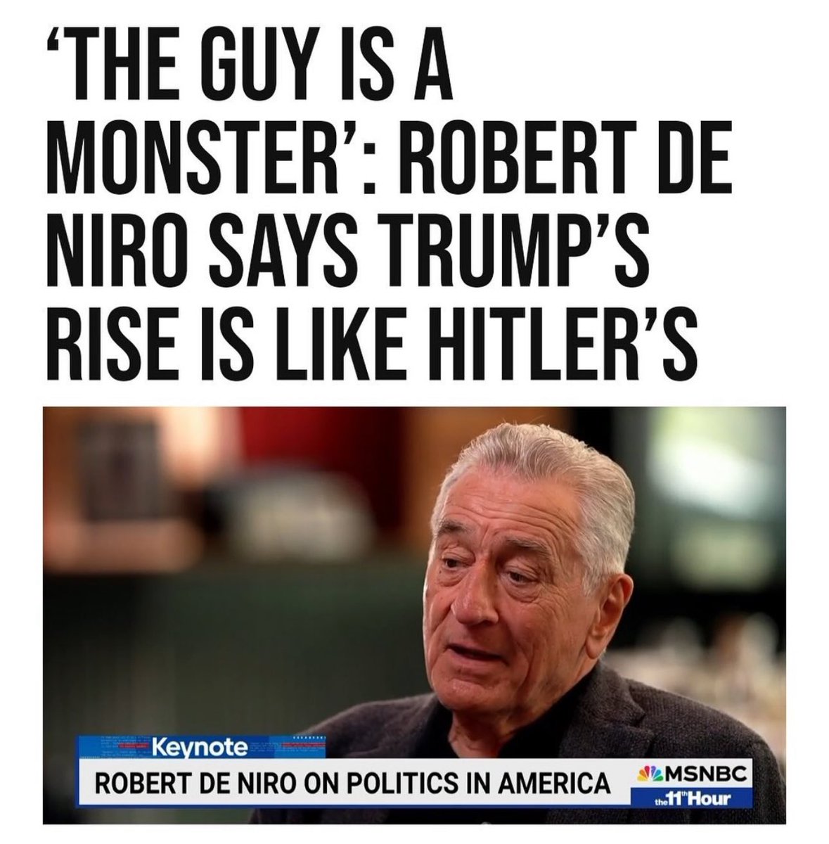 This Robert DeNiro guy is a piece of shit