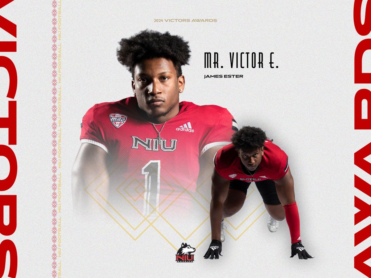 Congratulations to James Ester of <a href="/NIU_Football/">NIU Football</a> on being crowned Mr. Victor E!